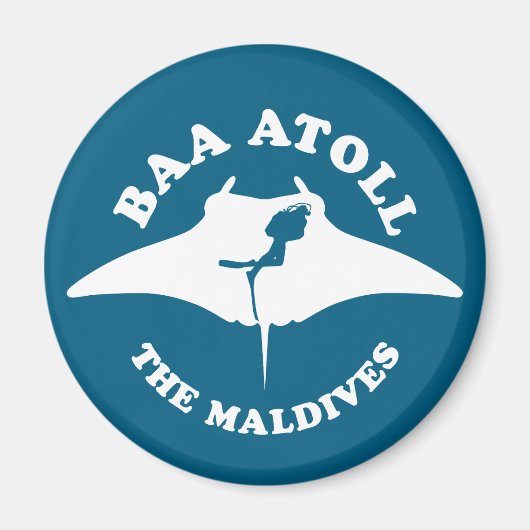 Aimant Baa Atoll Plongée Sous-Marine (Devant)