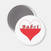Aimant Babci Coeur polonais (Recto/Verso)