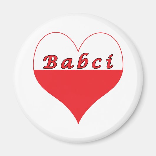 Aimant Babci Coeur polonais (Devant)