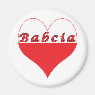 Aimant Babcia Coeur polonais