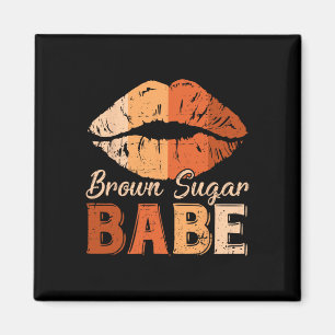 Aimant Babe Brown Fière Histoire Noire Mélanine Lèvres Ju