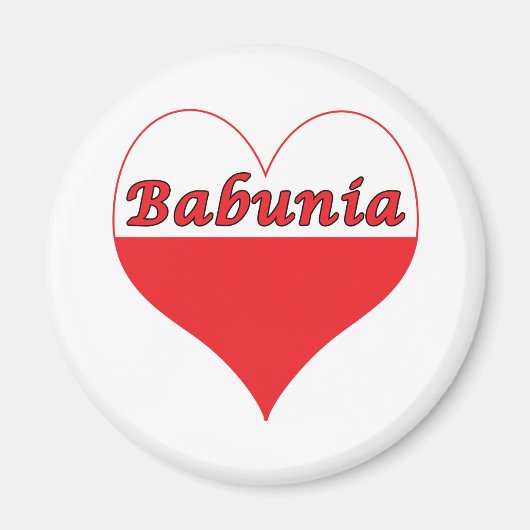 Aimant Babunia Coeur polonais (Devant)