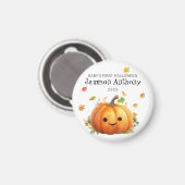 Aimant Baby 1er Halloween mignonne Citrouille et Feuille (Recto/Verso)