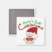 Aimant Baby 2e T-shirts et cadeaux de Noël (Recto/Verso)