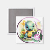 Aimant Baby - 9 months too (Recto/Verso)