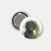 Aimant Baby Ape dans l'herbe (Recto/Verso)