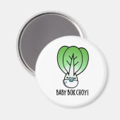Aimant Baby Bok Choy Pun de légume drôle (Recto/Verso)