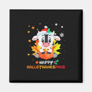 Aimant Baby Dairy Cow Christmas Happy Hallothanksmas