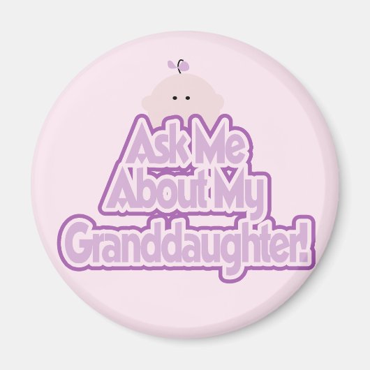 Aimant Baby Girl Posez la question sur mes T-shirts de pe (Devant)