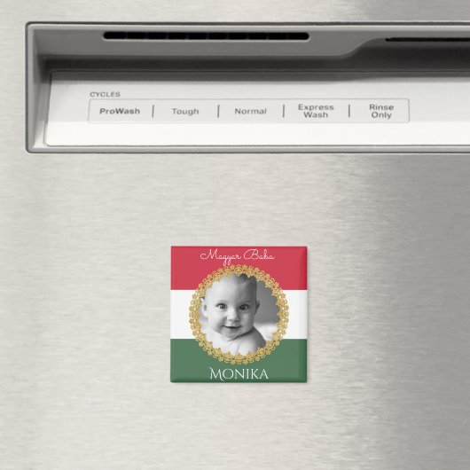 Aimant Baby hongrois avec photo et nom (In Situ (Lave-vaisselle))