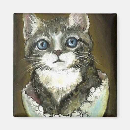 Aimant Baby Kitty dans une coquille d'oeuf (Devant)