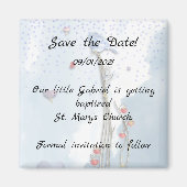 Aimant Baby shower Bluebird (Devant)