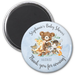 Aimant Baby shower Boys Woodland Friends