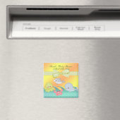 Aimant Baby shower Cheery Baby Sea Creats (In Situ (Lave-vaisselle))