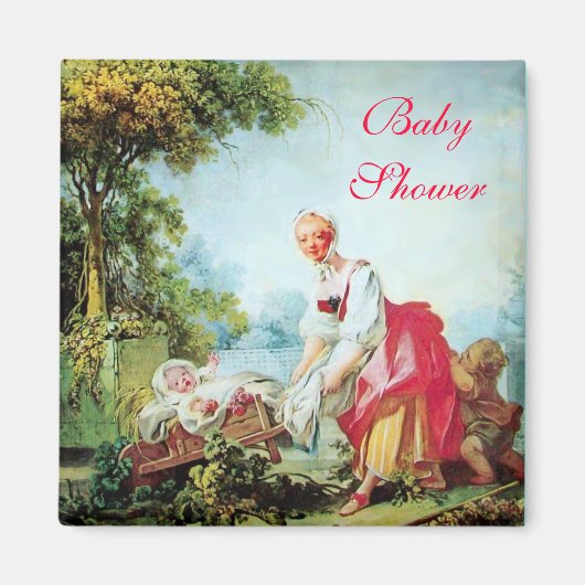 AIMANT BABY SHOWER COLORÉ (Devant)