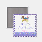 Aimant Baby shower de frottis aux bleuets (Recto/Verso)