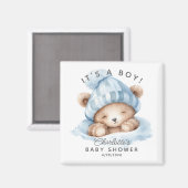 Aimant Baby shower de l'ours de bascule Favoriser l'aiman (Recto/Verso)