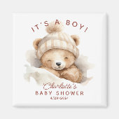 Aimant Baby shower de l'ours de bascule Favoriser l'aiman (Devant)