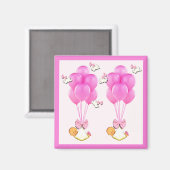 Aimant Baby shower Girl Twins (Recto/Verso)