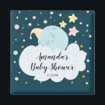 Aimant BABY SHOWER Lune CUTE Favoriser l'aimant<br><div class="desc">Un mignon aimant de lune pour un baby shower neutre. Objets correspondants disponibles dans notre boutique.</div>