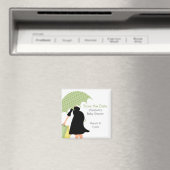 Aimant Baby shower maman enceinte {green} (In Situ (Lave-vaisselle))