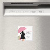 Aimant Baby shower maman enceinte {rose} (In Situ (Lave-vaisselle))