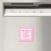 Aimant Baby shower rose clair mignon et simple (In Situ (Lave-vaisselle))