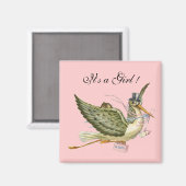 AIMANT BABY SHOWER STORK (Recto/Verso)