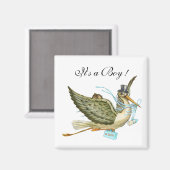 AIMANT BABY SHOWER STORK (Recto/Verso)