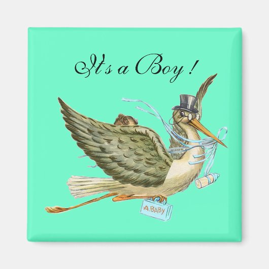AIMANT BABY SHOWER STORK (Devant)