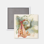 AIMANT BABY SHOWER STORK 2 (Recto/Verso)