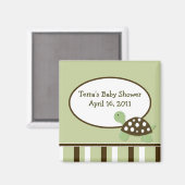 Aimant BABY SHOWER VERT MOD TURTLE Favoriser l'aimant (Recto/Verso)