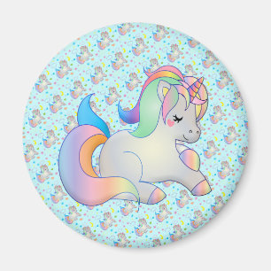 Aimant Baby Unicorn Rainbow Pony