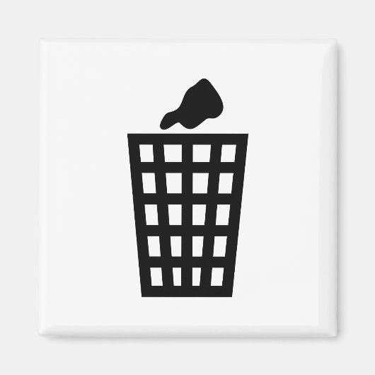 Aimant Bac à déchets noirs (Devant)