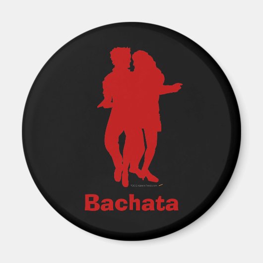 Aimant Bachata Bachata Danseurs Silhouette Custom (Devant)
