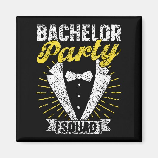 Aimant Bachelor Party Team Groom Team Bride Bachelor (Devant)