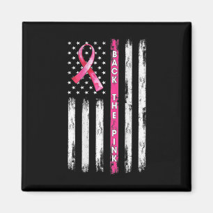 Aimant Back The Pink Ribbon American Flag Breast Cancer A