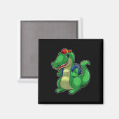 Aimant Back To School Cute Crocodile Funny Croc Backpack (Recto/Verso)