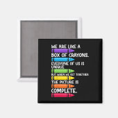 Aimant Back to School Teacher We Are Like A Box Of Crayon (Recto/Verso)