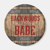 Aimant Backwoods Babe Whiskey Keg (Devant)