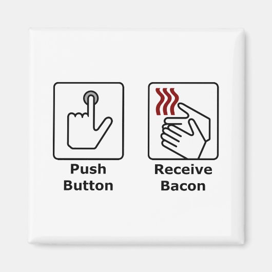 Aimant Bacon de réception du bouton push (Devant)