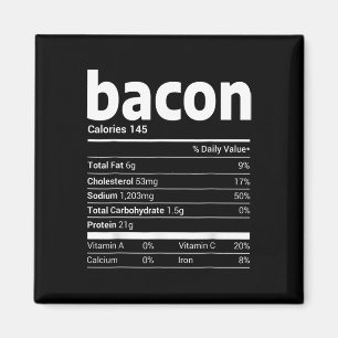 Aimant bacon Nutrition Facts Family Matching Christmas Co