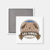 Aimant Badge Abu Simbel Egypt (Recto/Verso)