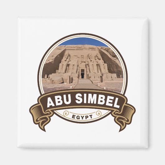 Aimant Badge Abu Simbel Egypt (Devant)