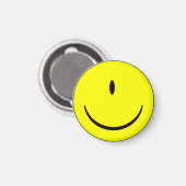 Aimant Badge Bouton Drôle Visage Avec Un Oeil (Recto/Verso)