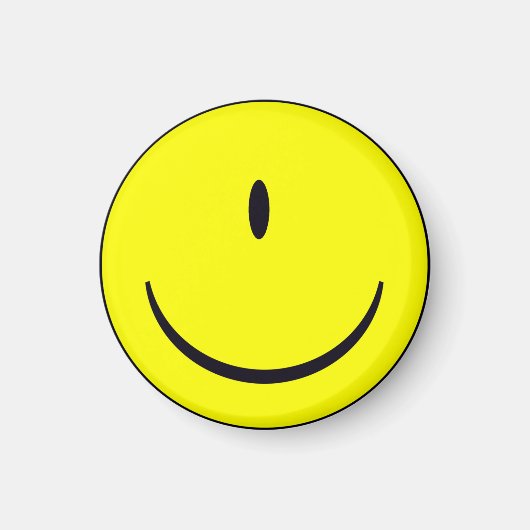 Aimant Badge Bouton Drôle Visage Avec Un Oeil (Devant)