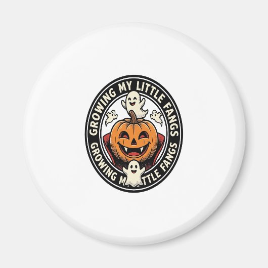 Aimant Badge de citrouille de vampire faisant pousser mes (Devant)