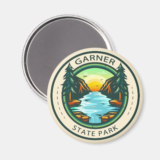 Aimant Badge du Garner State Park Texas (Recto/Verso)