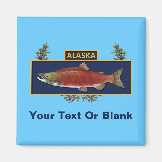 Aimant Badge du pêcheur de combat de l'Alaska (Devant)