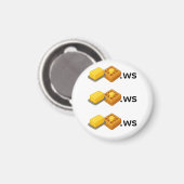 Aimant Badge Gaufre Beurre (Recto/Verso)